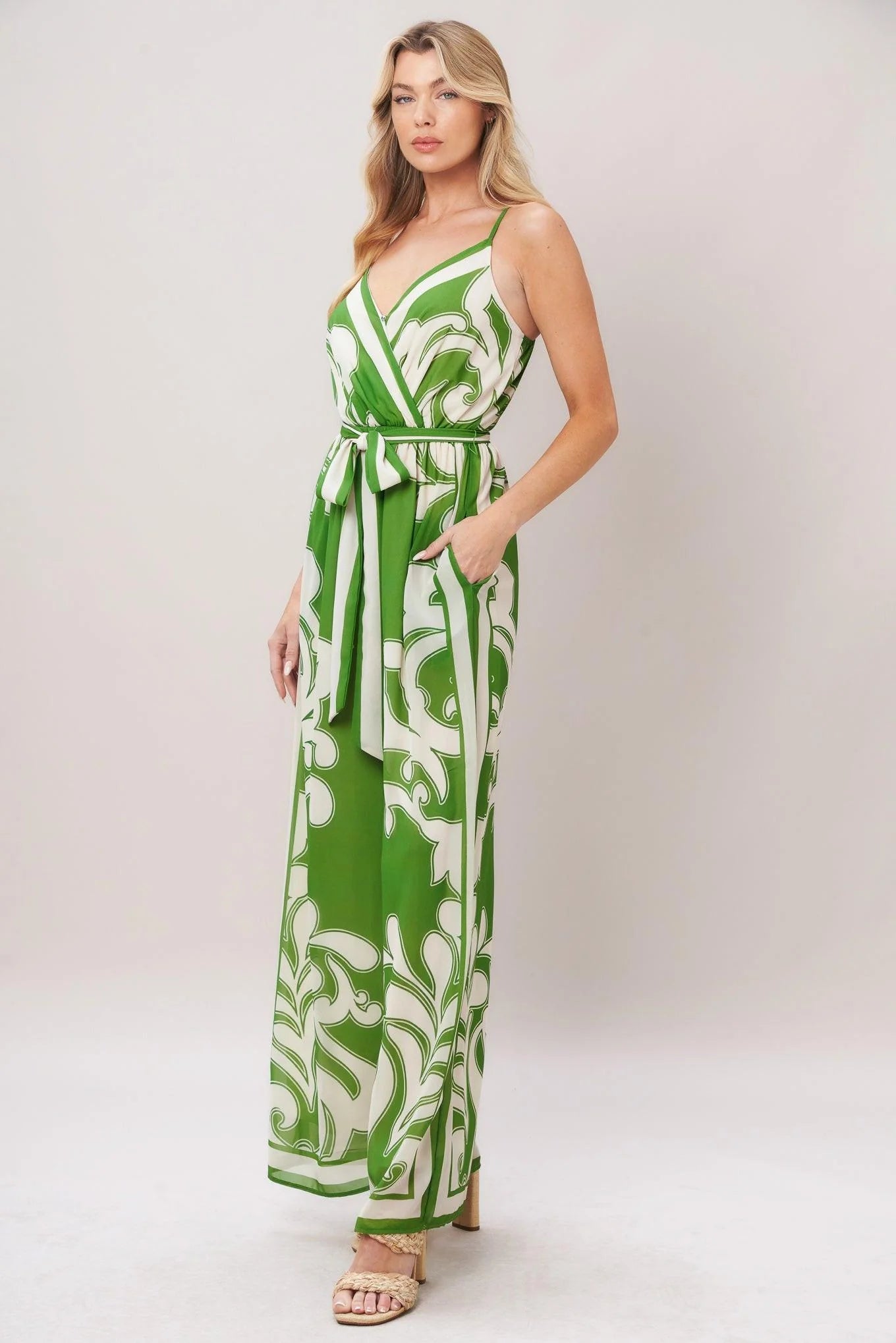 PALAZZO MUSE GREEN JUMPSUIT