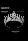 Silver Cubic Zirconia Tall Queen Round Tiara