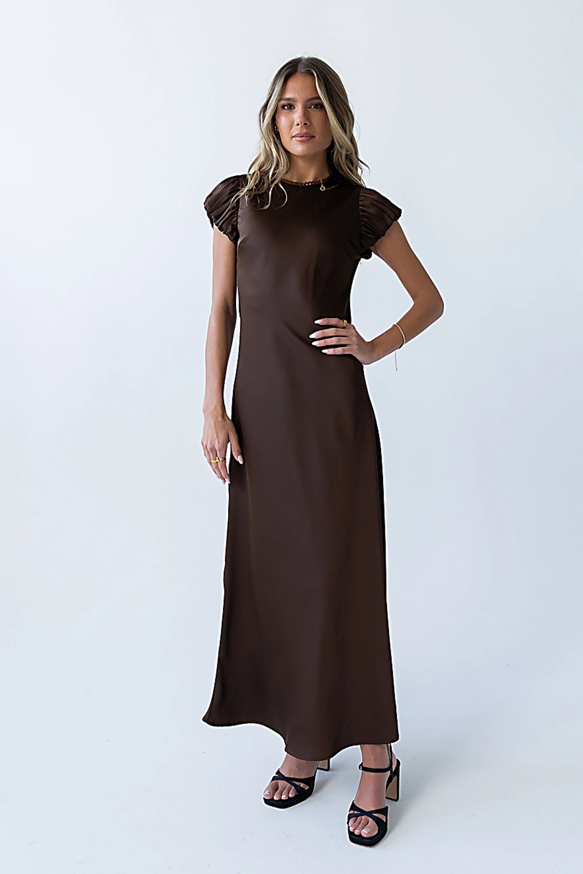 Ellianna Maxi Dress in Dark Brown