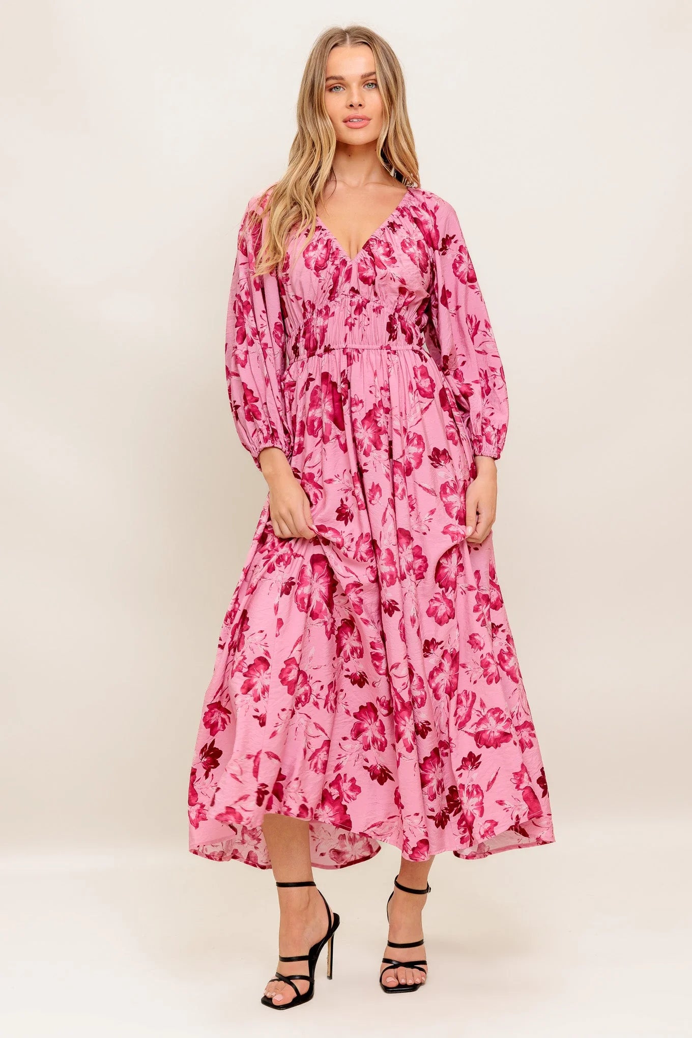 HONEY MIDI DRESS MAUVE