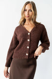 Markie Knit Cardigan in Brown