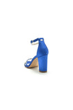 Open Toe With Rhinestone Chunky Heels