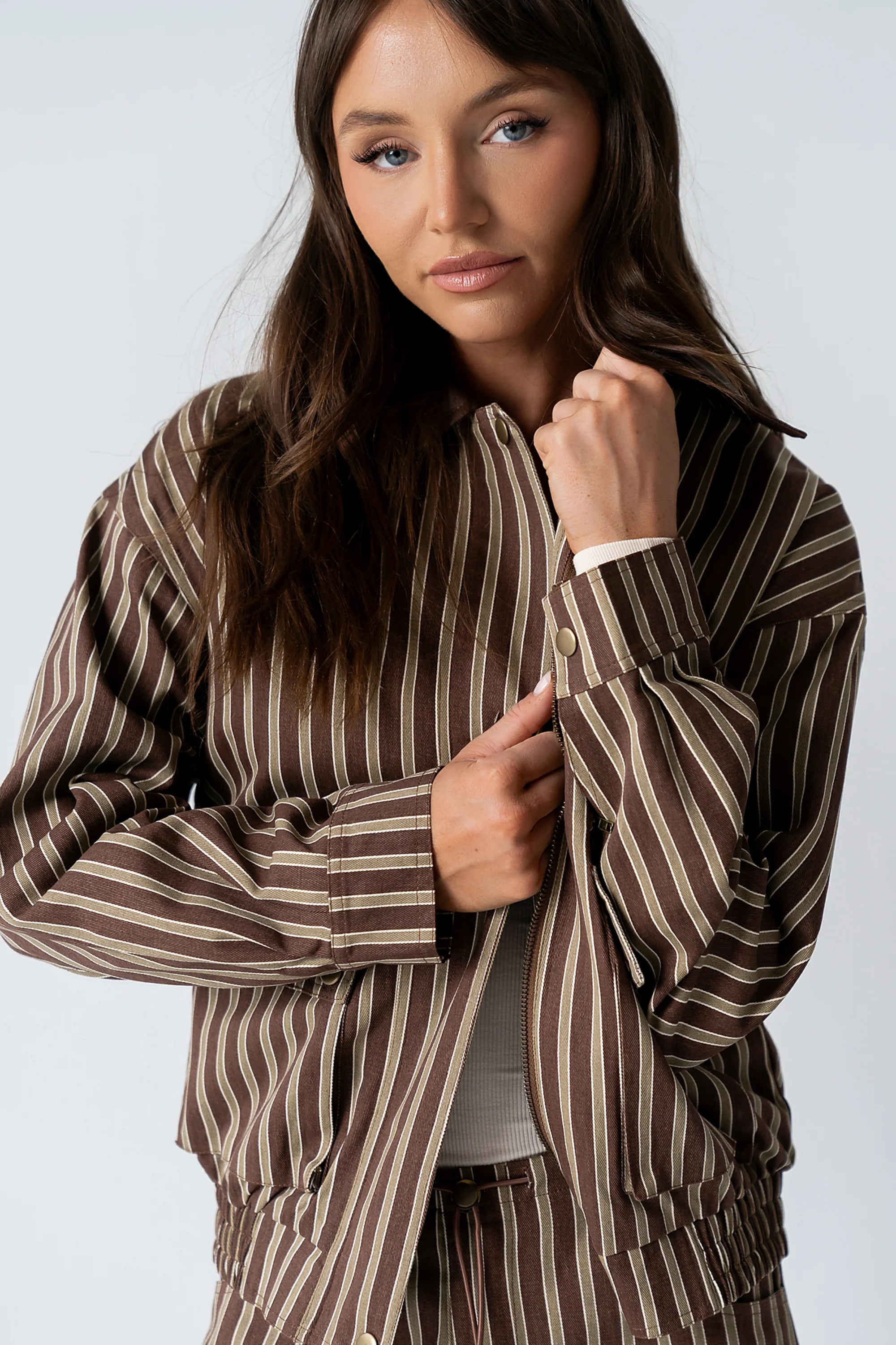 Carla Striped Utility Jacket FINAL SALE