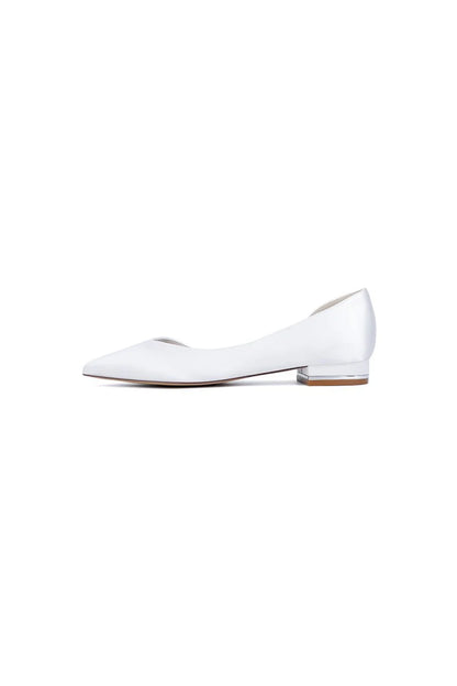 Ivory Flat Shoes with a Sleek Design