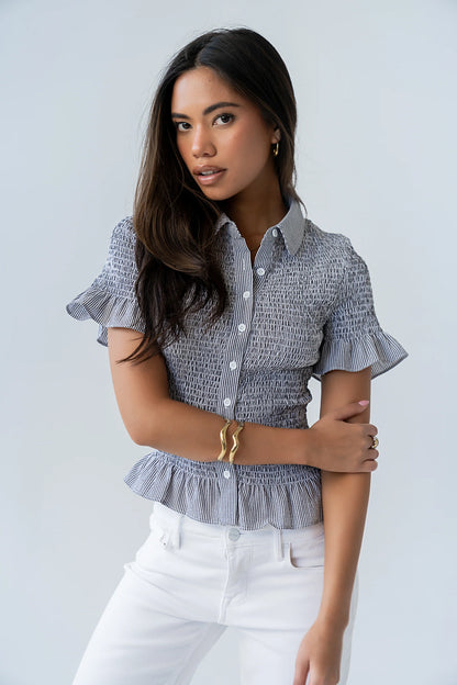 Brianna Smocked Top
