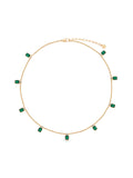 Deco Crystal Charm Necklace