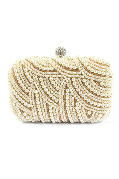 Amazing Pearl With Crystal Rhinestone Chain Clutches