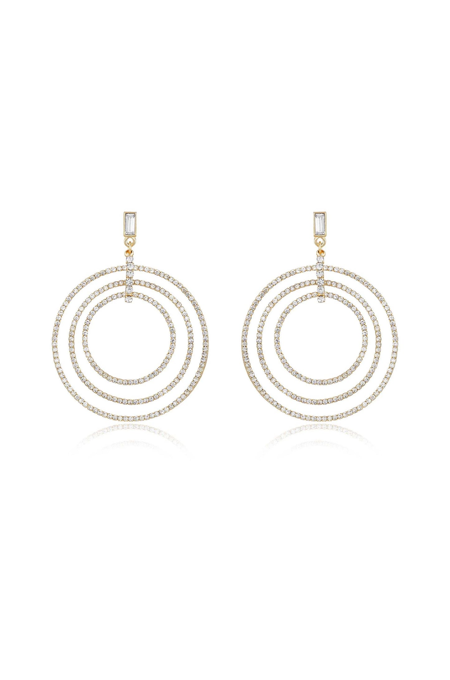 Disco Crystal Ring Earrings