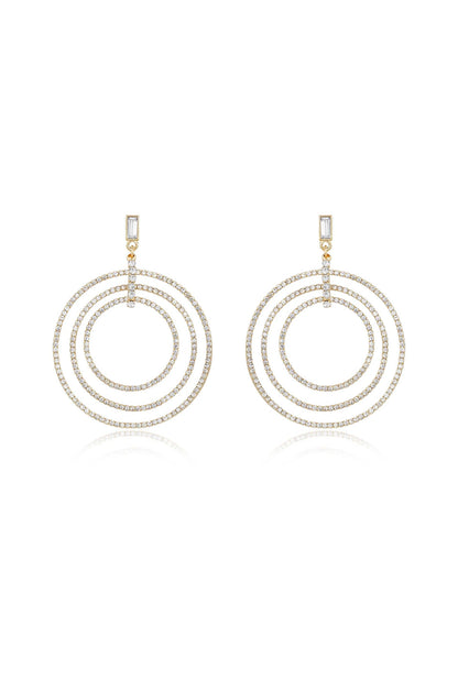 Disco Crystal Ring Earrings