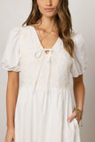 Jozette Floral Midi Dress in Off White FINAL SALE