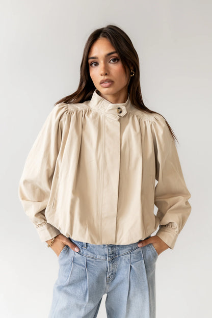 Londyn Bubble Jacket in Tan