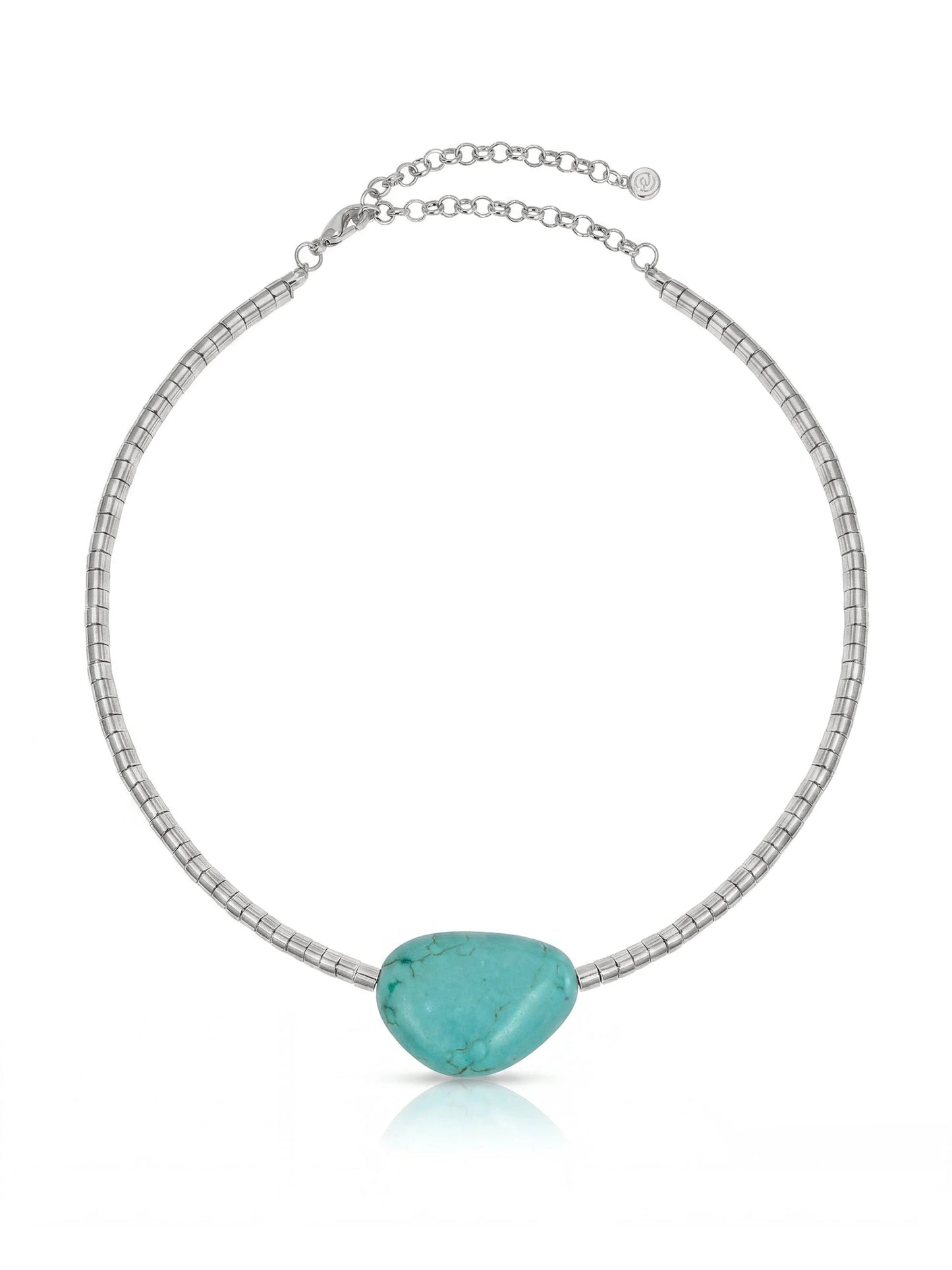 Beaded Turquoise Nugget Necklace