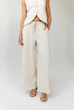 Lucy Striped Baggy Pants in Natural
