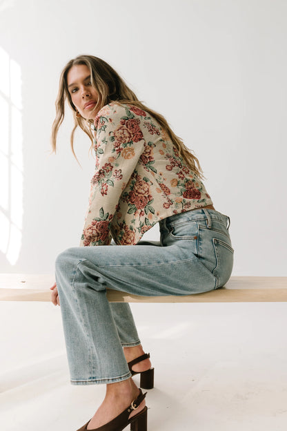 Joanna Floral Cropped Jacket FINAL SALE