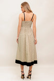POLKA DOT PASSION MAXI DRESS TAUPE