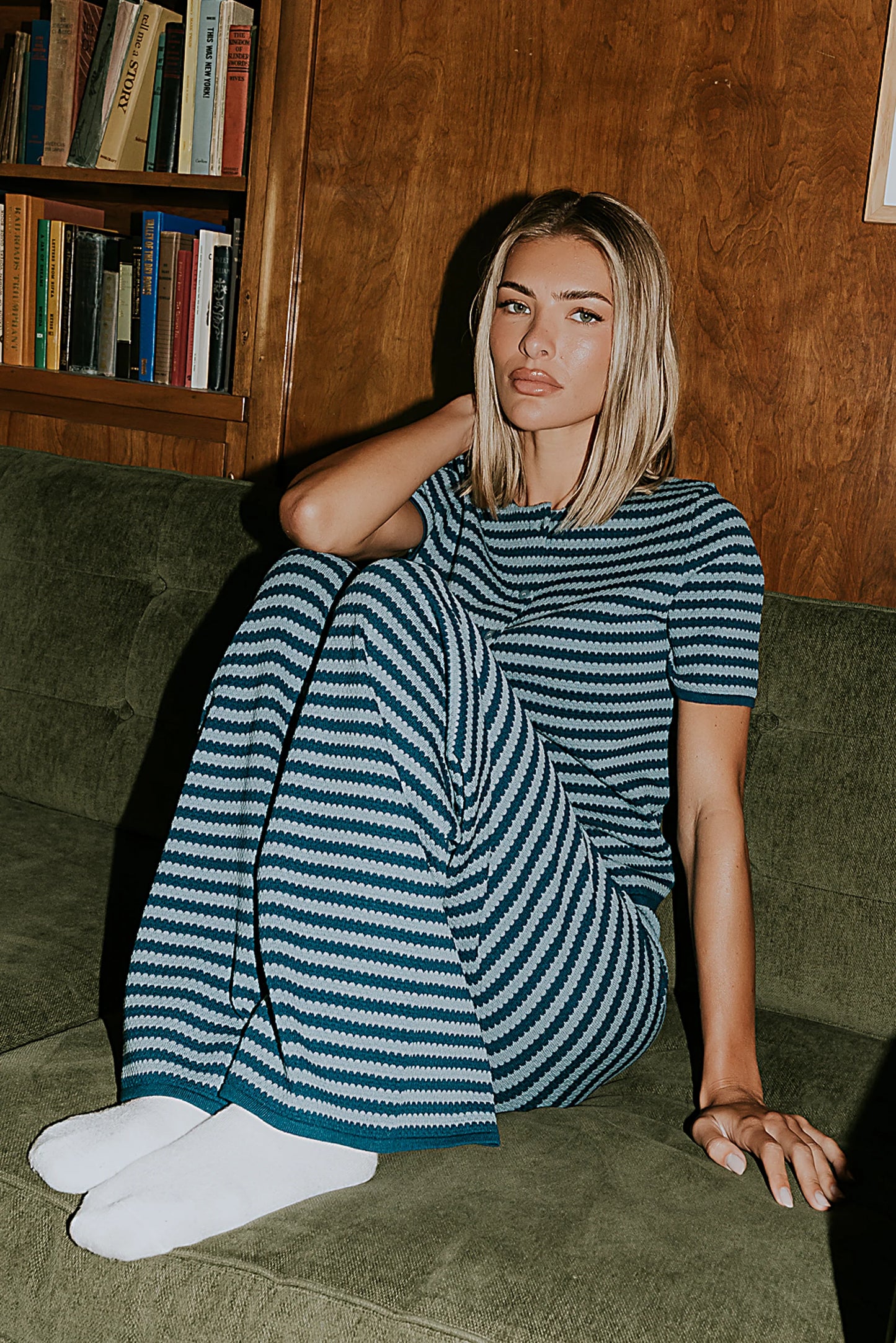 Ireland Striped Top in Blue FINAL SALE
