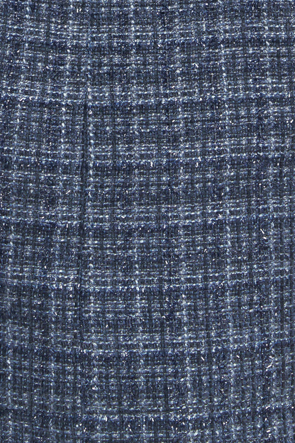 MODERN ICONIC BLUE TWEED MINI DRESS