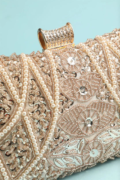 Reto Pearl Embroidery Handbag