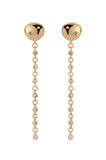 Polished Pebble Linear Chain Earrings