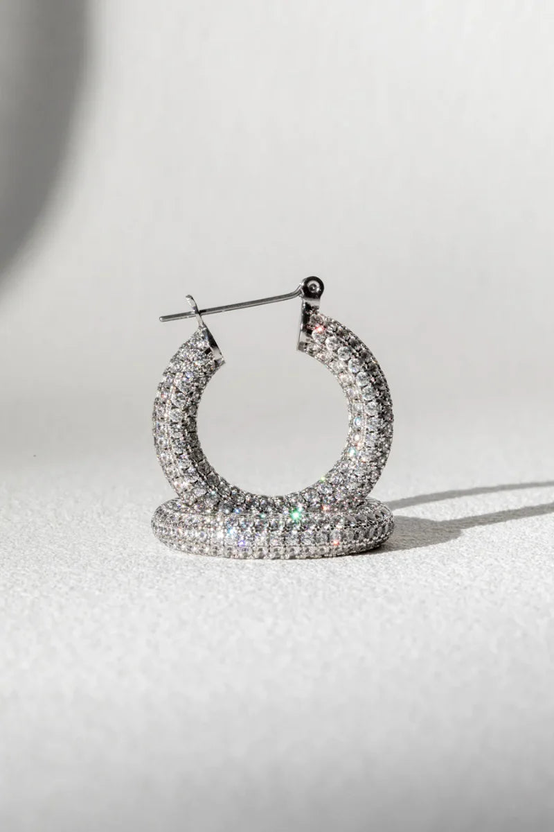 LUV AJ Pave Baby Amalfi Hoops