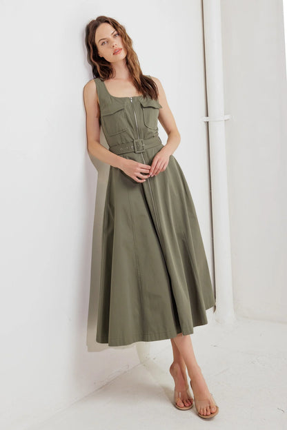OLIVE GROVE MIDI DRESS