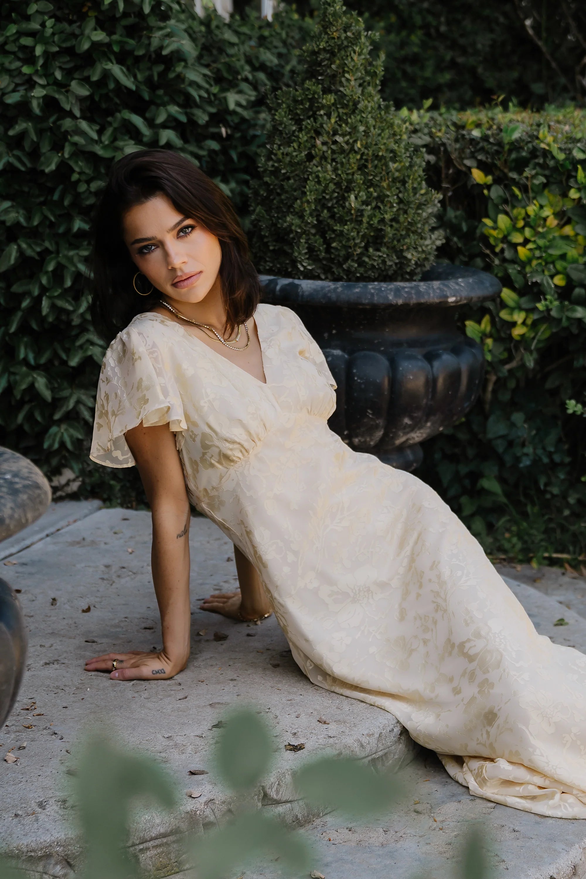 Ashtin Floral Maxi Dress in Yellow