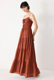 TERRACOTTA SUNSET CUT OUT MAXI DRESS