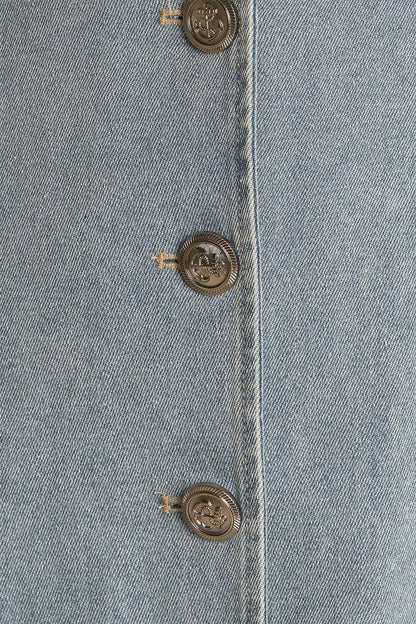 NAUTICAL NICE LIGHT DENIM MIDI DRESS