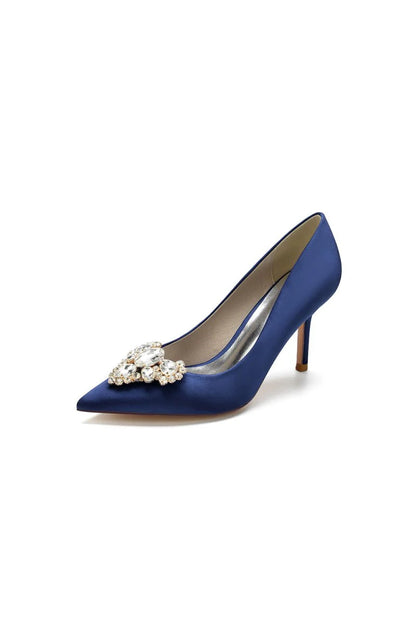 Cocktail Pointed Toe Crystal Heels