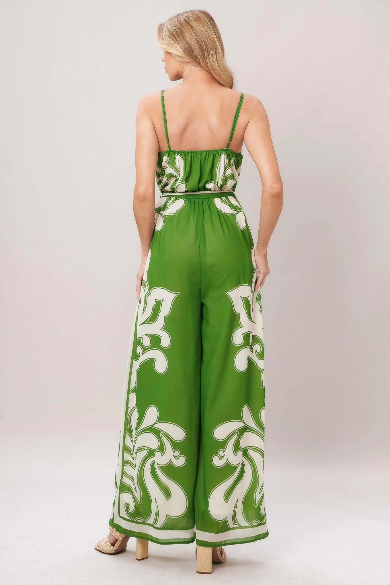 PALAZZO MUSE GREEN JUMPSUIT