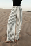 Ronan Striped Pants in White