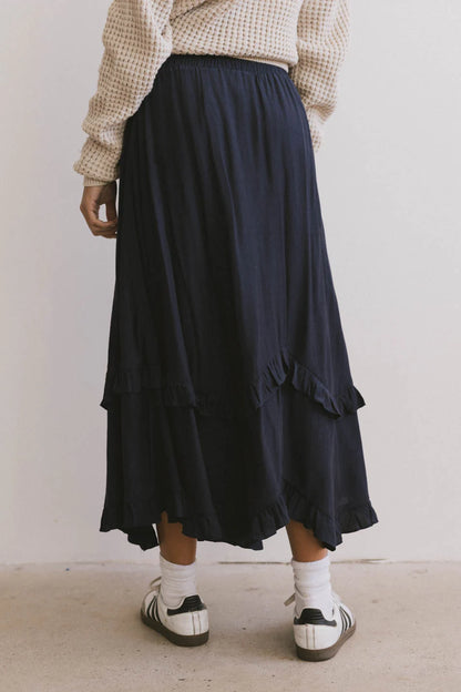 Franky Midi Skirt in Navy FINAL SALE