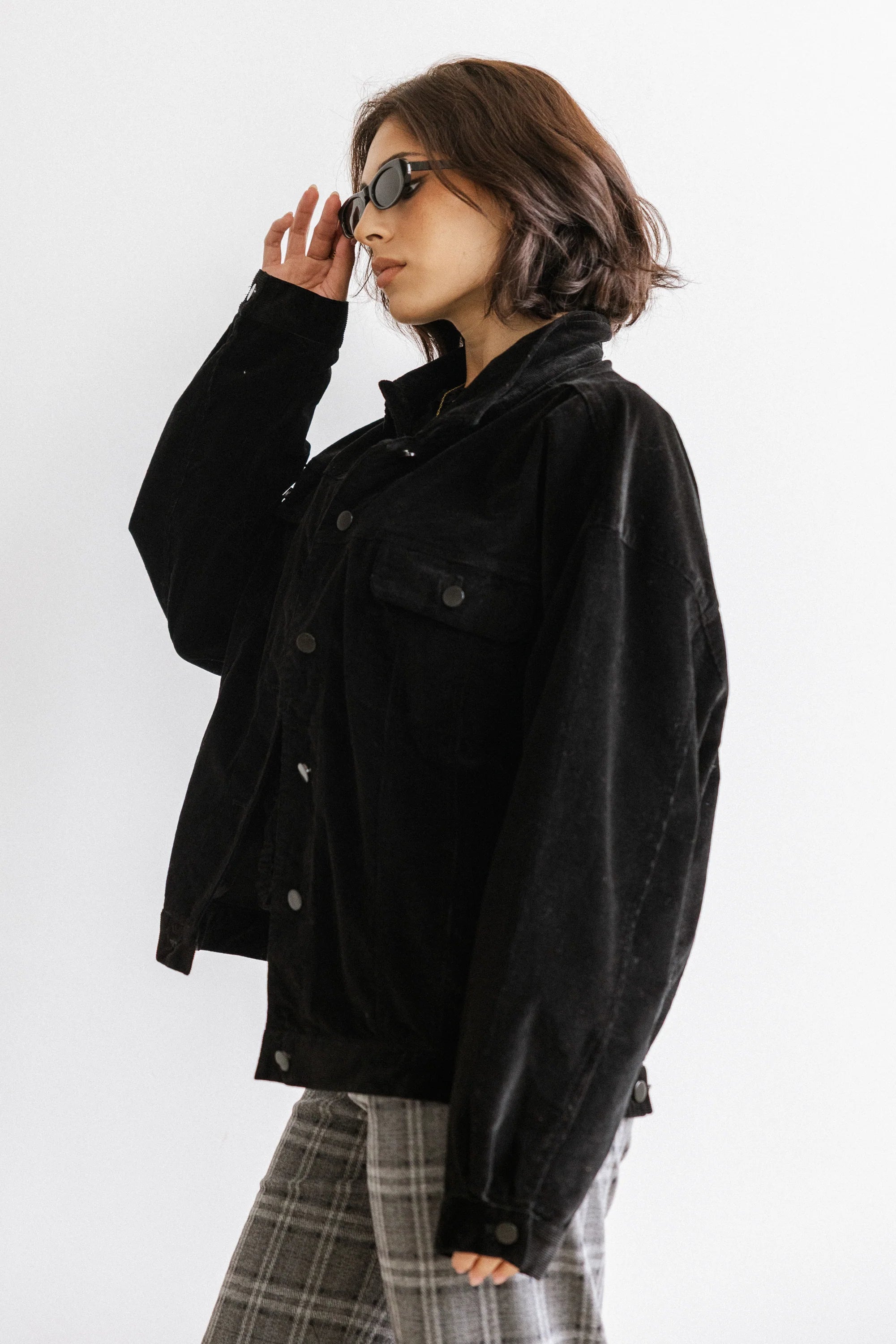 Sarah Corduroy Jacket in Black FINAL SALE