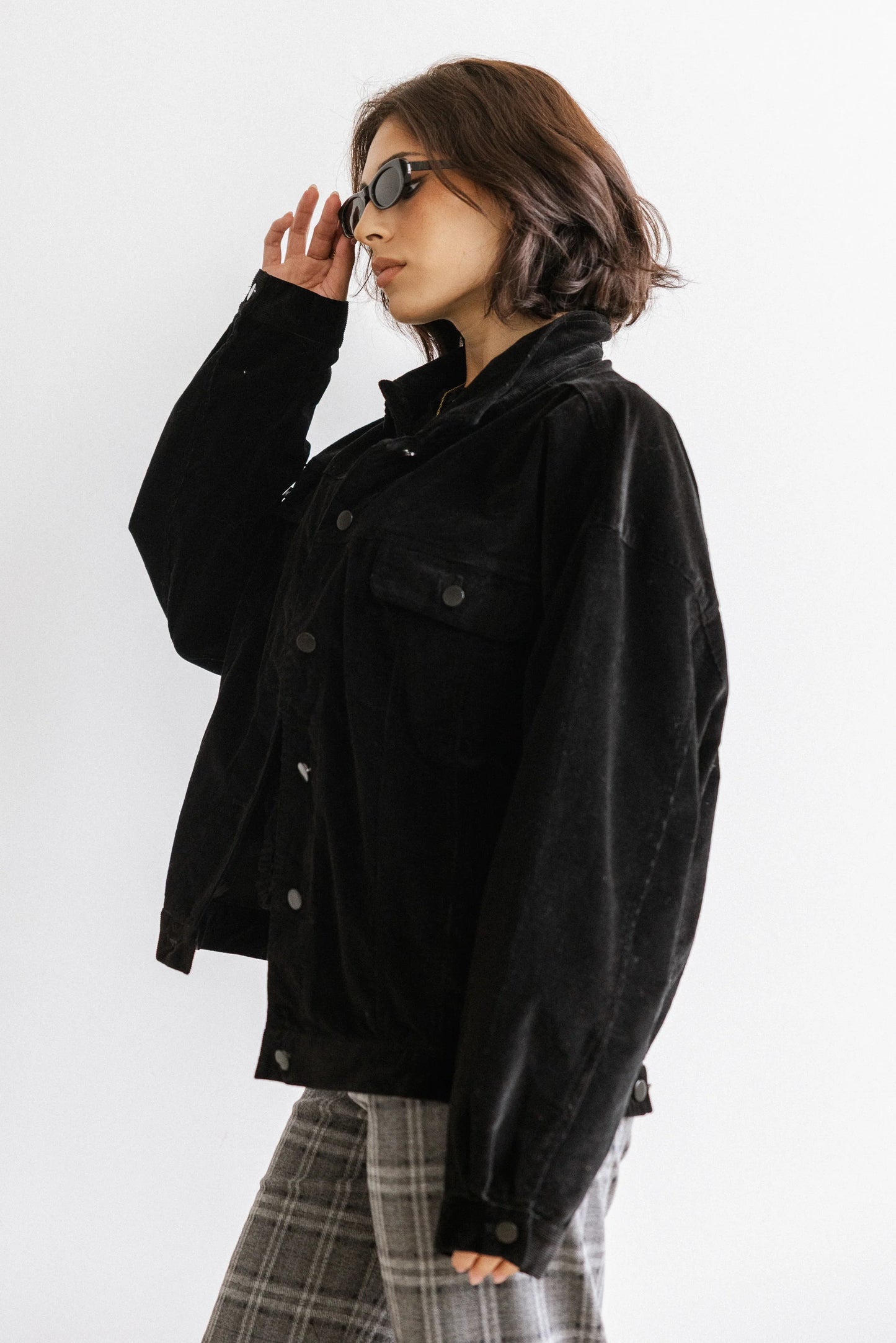 Sarah Corduroy Jacket in Black FINAL SALE