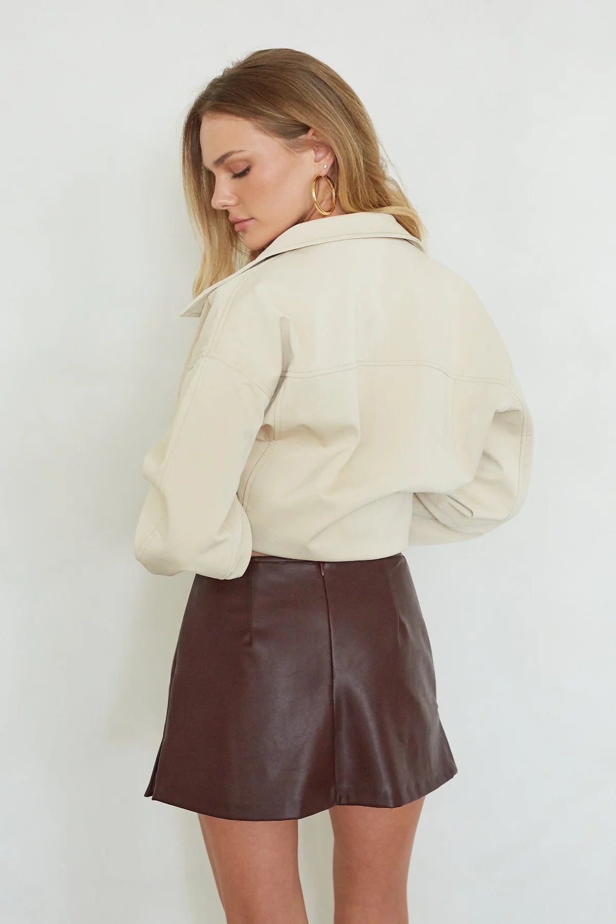 Tressa Faux Leather Mini Skort