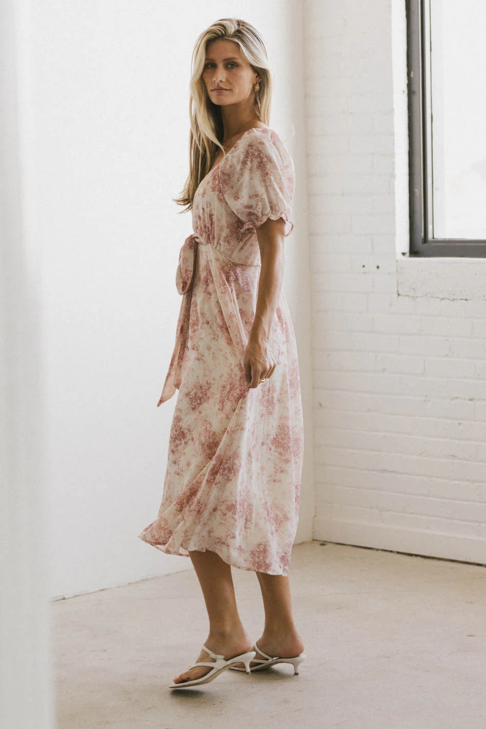 Janie Waist Tie Midi Dress FINAL SALE