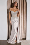 Jessamyn Gown Off The Shoulder Fitted Dress