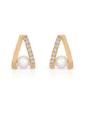 Pavé and Pearl Earrings