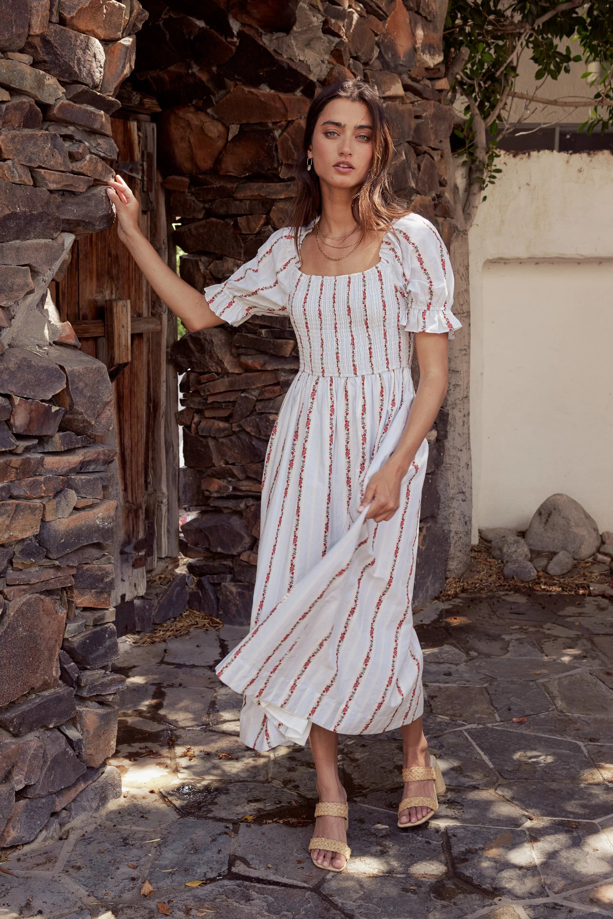 Effie Embroidered Midi Dress FINAL SALE