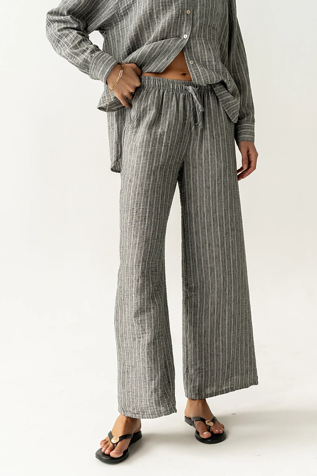 Conner Wide Leg Pants in Black
