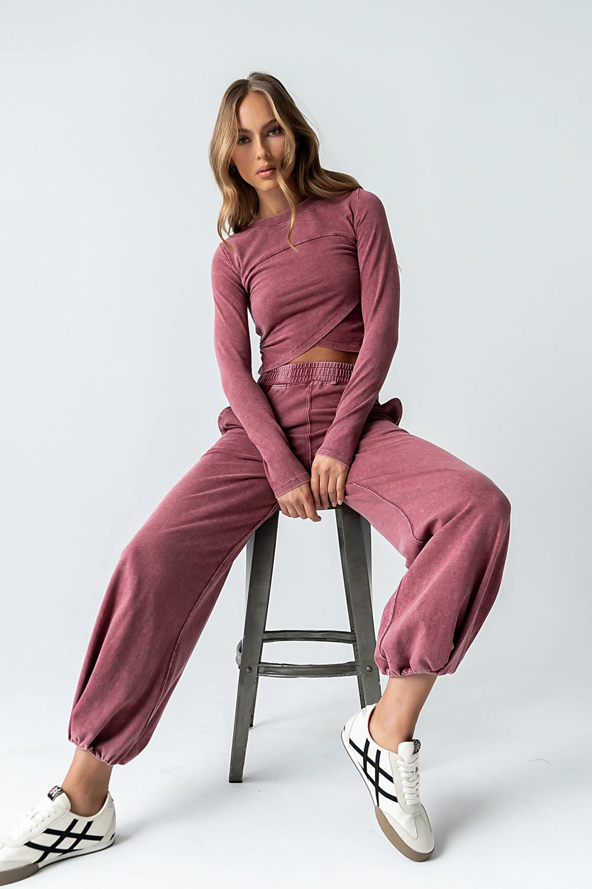 Kassie Joggers in Berry FINAL SALE