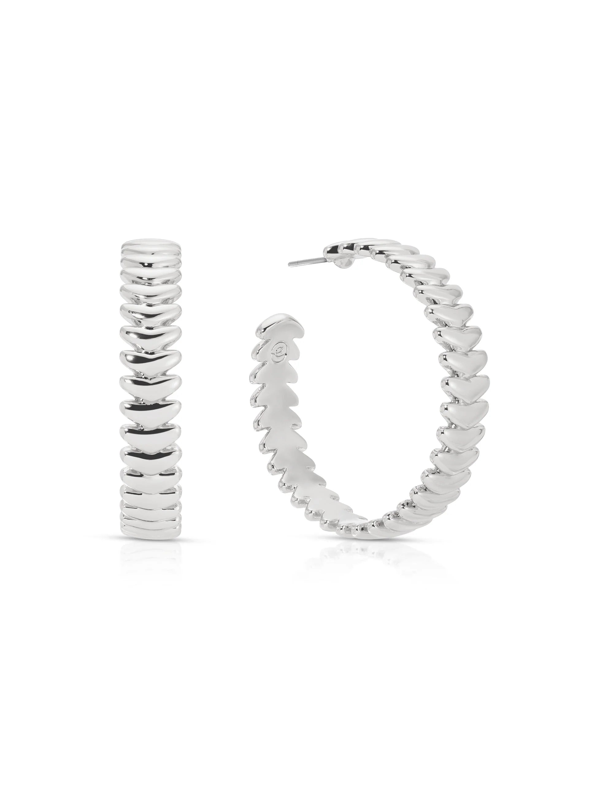 Large Metal Moderna Hoops