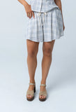 Katherine Plaid Shorts in Blue