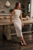 Kaydence Striped Midi Dress