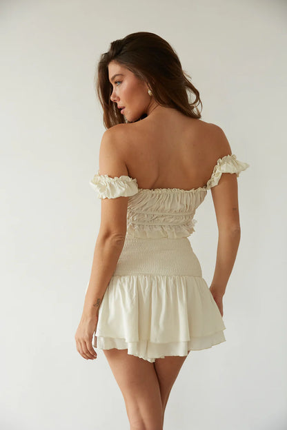 Kaylor Smocked Ruffle Skort