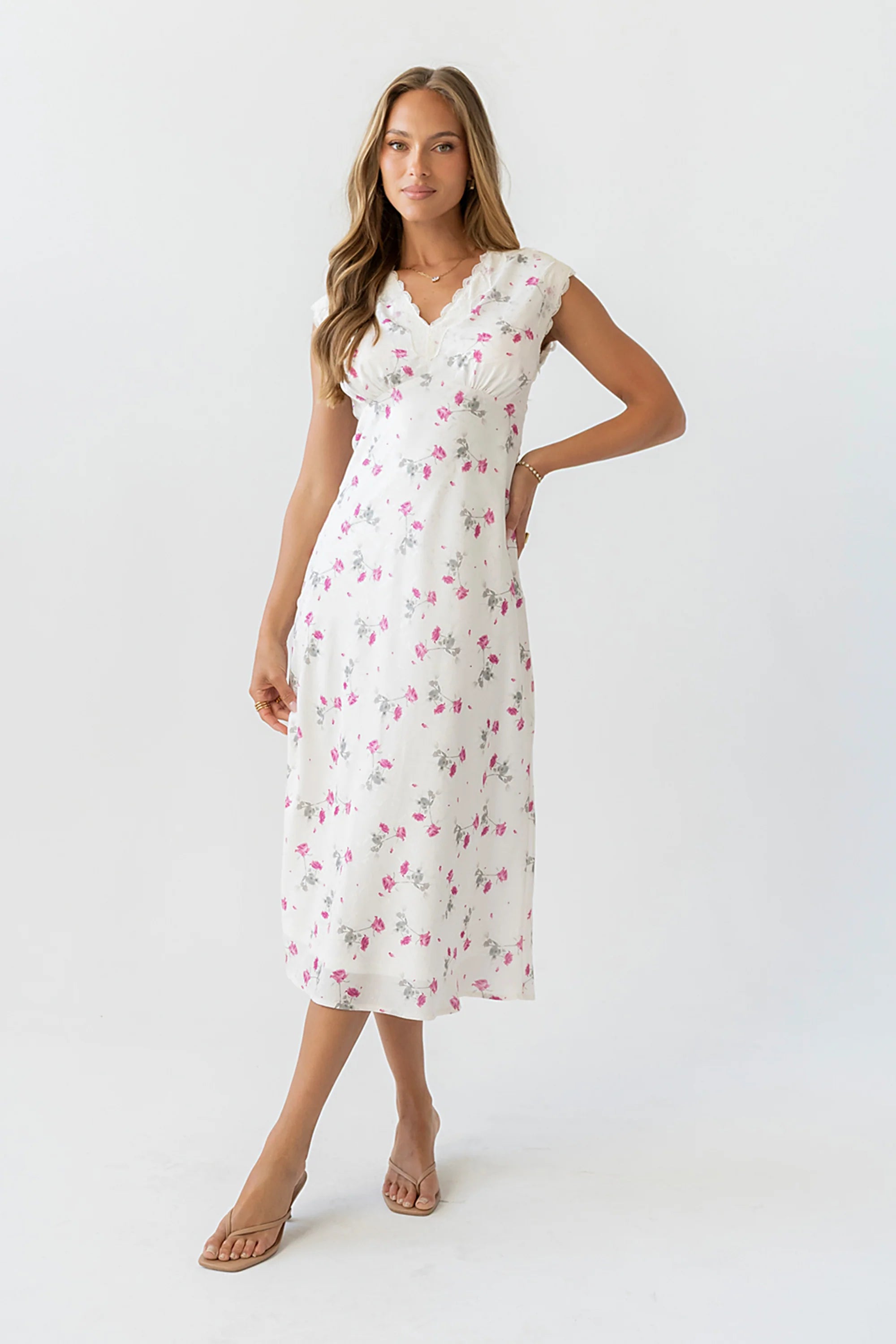 Brinkley Floral Maxi Dress in Berry