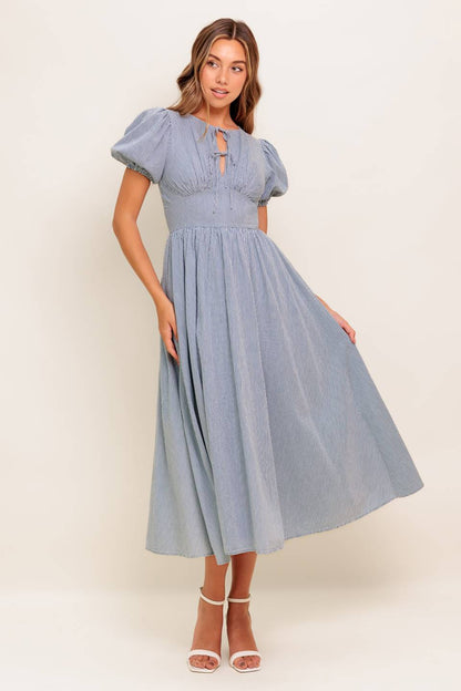 CHERIE MIDI DRESS BLUE FINAL SALE