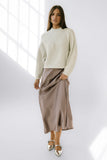 Tory Satin Maxi Skirt in Mauve FINAL SALE