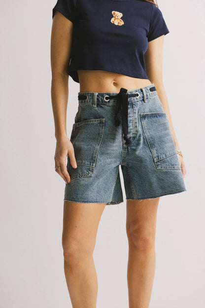 Finneas Denim Shorts in Medium Wash FINAL SALE