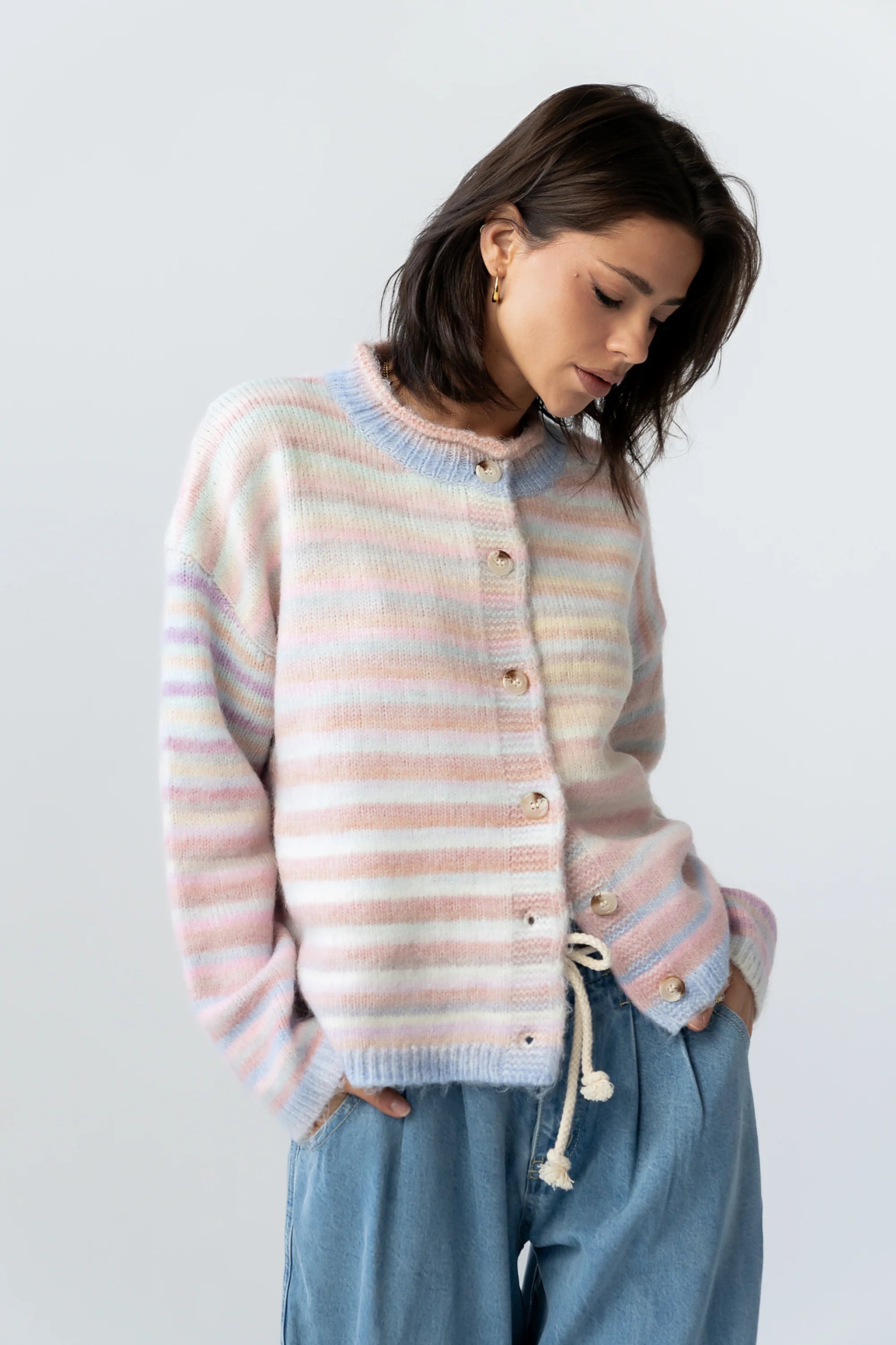 Emmy Knit Cardigan in Pink